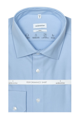 Фото рубашки Полуприлегающий силуэт Рубашка SEIDENSTICKER, цвет голубой
